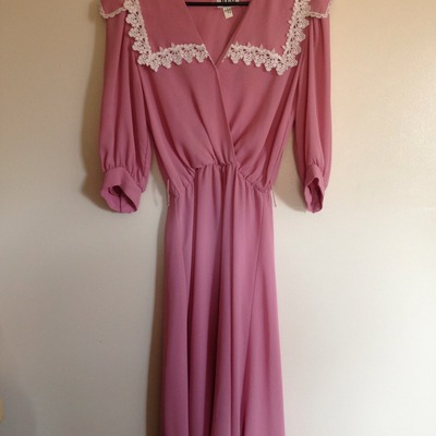 Pink sailor collared dress