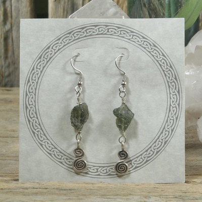 Moldavite earrings - Thumbnail 5