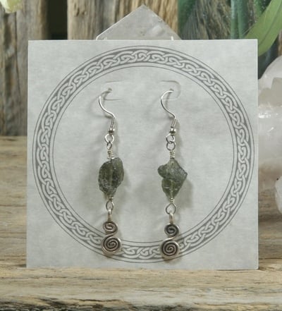 Moldavite Earrings