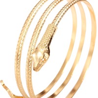 Vintage Snake Wrap Bangle Bracelet  - Thumbnail 2