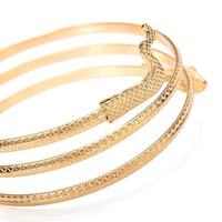 Vintage Snake Wrap Bangle Bracelet  - Thumbnail 3