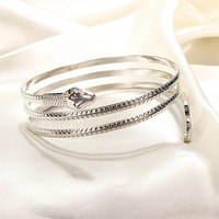 Vintage Snake Wrap Bangle Bracelet  - Thumbnail 4