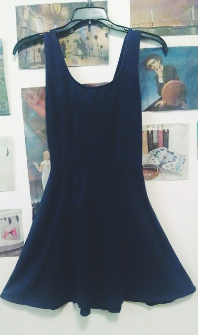 Navy Blue Skater Dress
