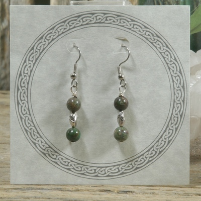 Chrysocolla earrings - Thumbnail 2
