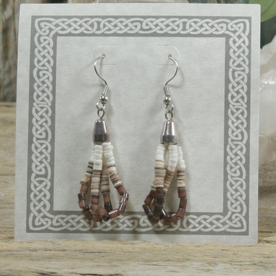 Tri colored shell earrings - Thumbnail 4