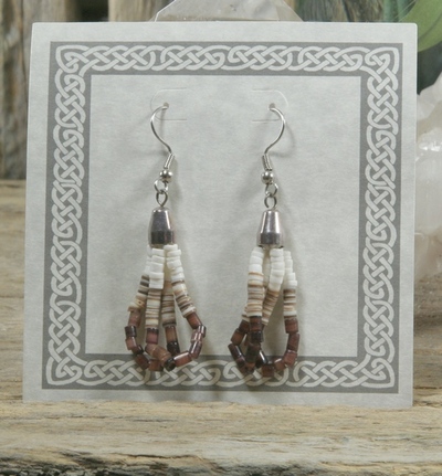 Tri Colored Shell Earrings