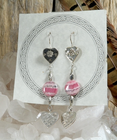 Rhodochrosite Earrings