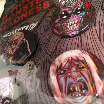 B-movie monster madness 4 button set