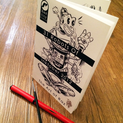 Inktober: 31 days of robots