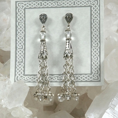 Clear quartz earrings - Thumbnail 4