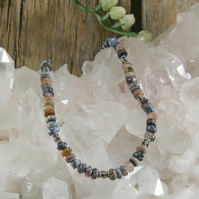 Pietersite rondelle necklace