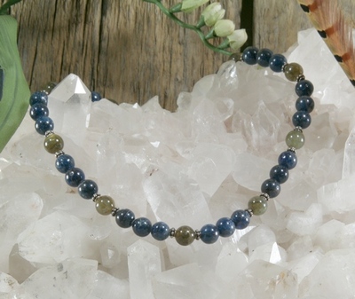 Blue Kyanite and Labradorite Necklace