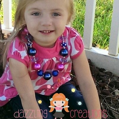 Berries/pink/blue/pearl chunky necklace/perfect photo props/bubblegum beads/girls jewelry for girls