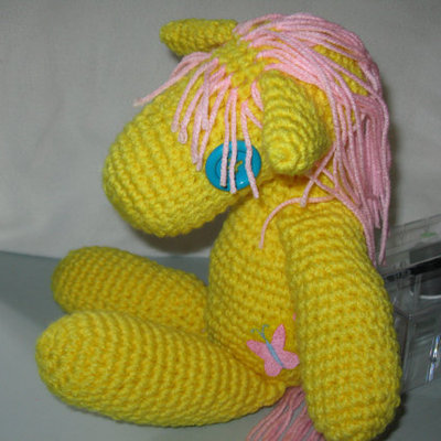 Fluttershy large ragdoll smartypants-style amigurumi plush