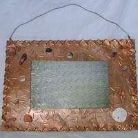 Woven Waves Photo in Copper Frame - Receding Waves - Thumbnail 1