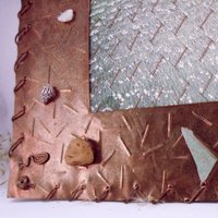 Woven Waves Photo in Copper Frame - Receding Waves - Thumbnail 4