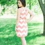 Coral Chevron Dress-2