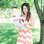 Coral Chevron Dress-4