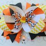 Candy Corn Halloween Chunky Necklace and Hair Bow/Perfect Photo Props/Costumes-3