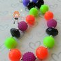 Neon Green/Purple/Orange/Halloween Chunky Necklace/Perfect Photo Props/Costumes-3