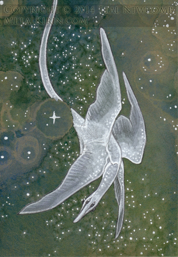 Original ACEO Painting: Visitor 2