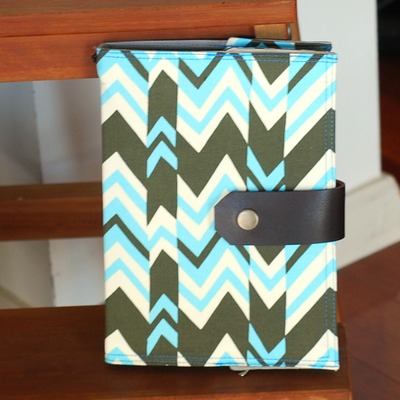 Fabric covered a5 journal - chevron