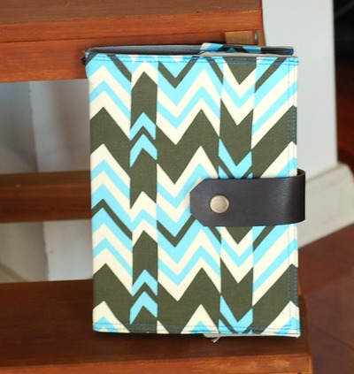 Fabric Covered A5 Journal - Chevron