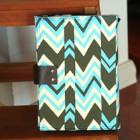 Fabric Covered A5 Journal - Chevron - Thumbnail 2