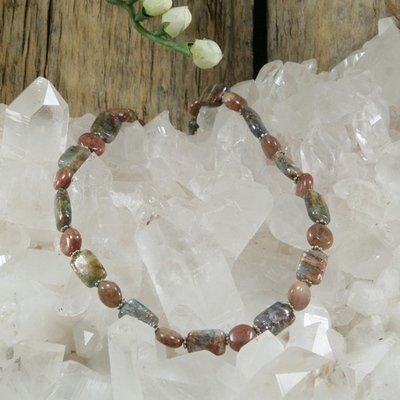 Blue/green kyanite and sunstone necklace - Thumbnail 5