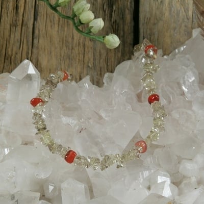 Smokey quartz and carnelian necklace - Thumbnail 5