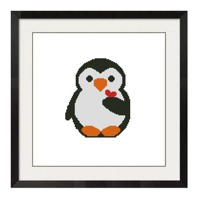 All stitches - baby penguin heart cross stitch pattern .pdf -673