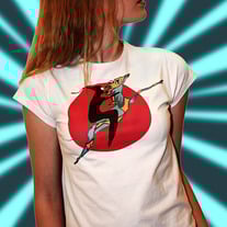 Escape from Japan, Ninja girl‘s t-shirt  L XL white