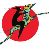 Escape from Japan, Ninja girl‘s t-shirt  L XL white - Thumbnail 1