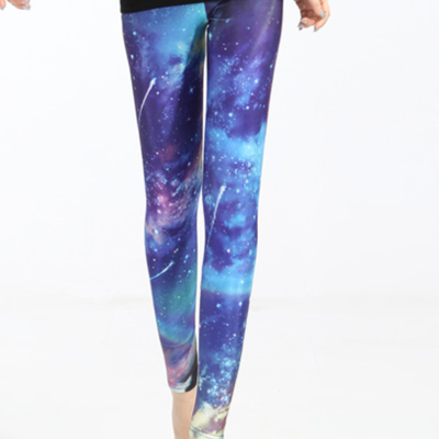 Blue fantasy cosmic tights