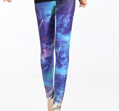 Blue fantasy cosmic tights