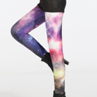 Galaxy Swirl Cosmic Tights - Thumbnail 1