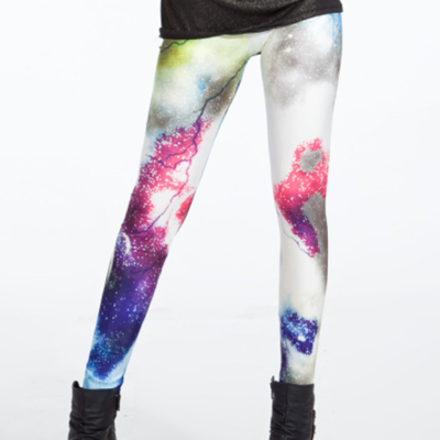Multicolor fantasy cosmic tights