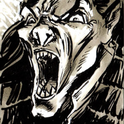 July 03 2014 daily sketch card - vampire