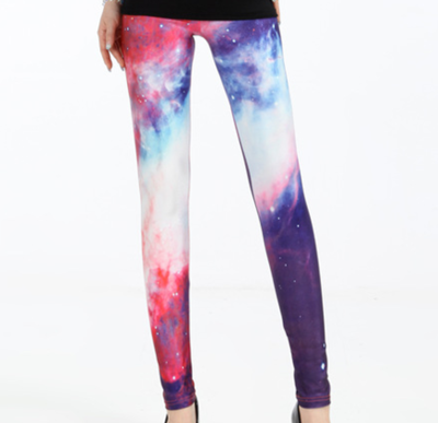 Pink and purple cosmic tights