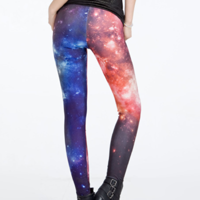 Red and blue cosmic tights