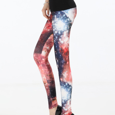 Red explosion cosmic tights