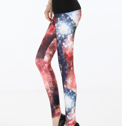 Red explosion cosmic tights