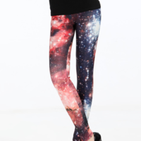 Red Explosion Cosmic Tights - Thumbnail 1