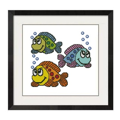 ALL STITCHES - TROPICAL FISH CROSS STITCH PATTERN .PDF -578