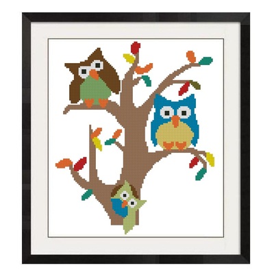 All stitches - owls on tree branch cross sttich pattern .pdf -827