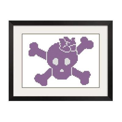 All stitches - girlie skull cross stitch pattern .pdf -495
