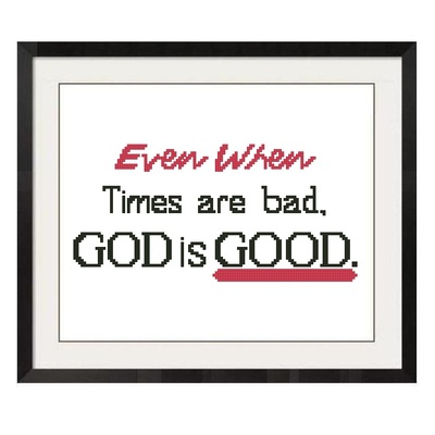 ALL STITCHES - GOD IS GOOD CROSS STITCH PATTERN .PDF -799