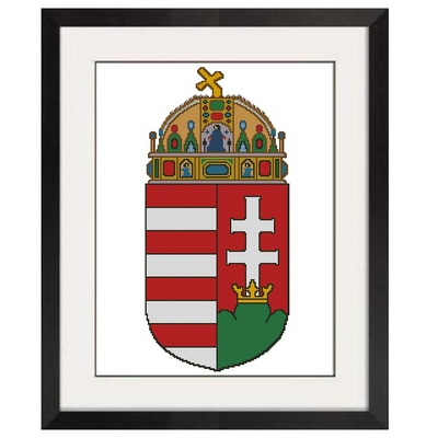 ALL STITCHES - HUNGARIAN COAT OF ARMS CROSS STITCH PATTERN - PDF -259