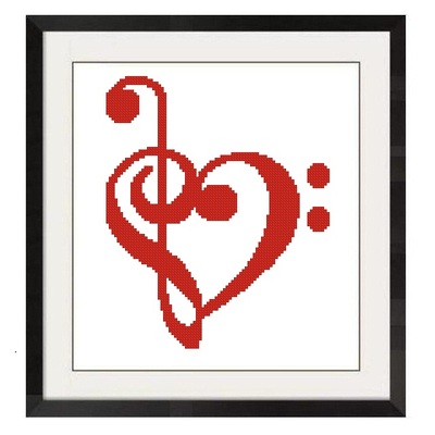 All stitches - heart clef cross stitch patterns .pdf -735