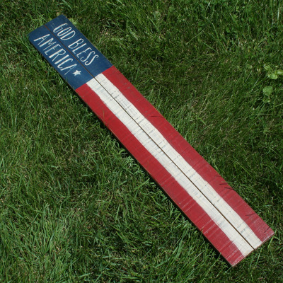 God bless america reclaimed wood sign